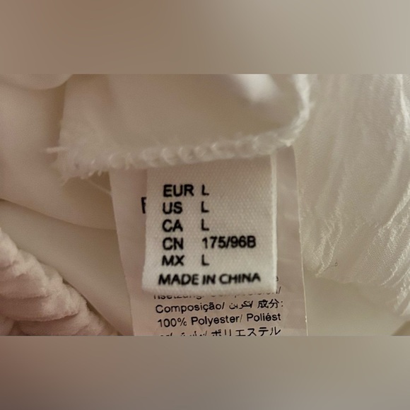 2 Piece Outfit (Off The Shoulder Crop Top & Wide Leg Pants Set) - White - L - Picture 8 of 16